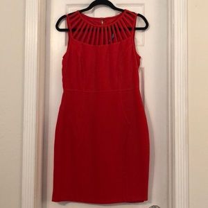 Red sleeveless dress